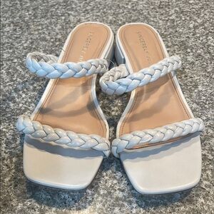 Sincerly Jules Women's White Braided Sandals